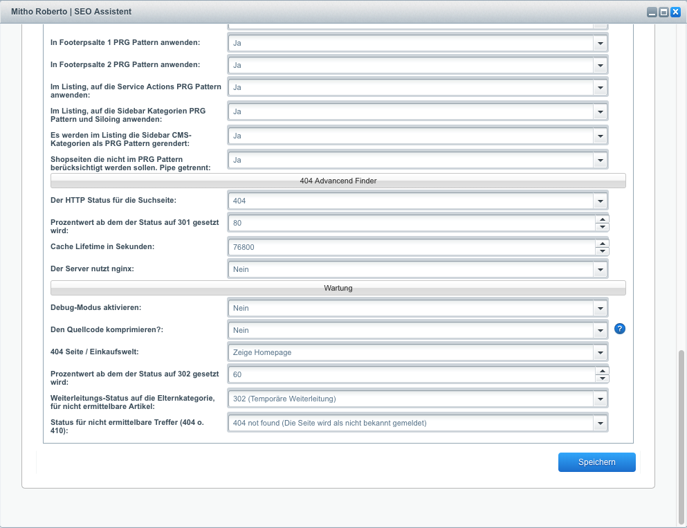 Der SEO Konfigurations-Manager